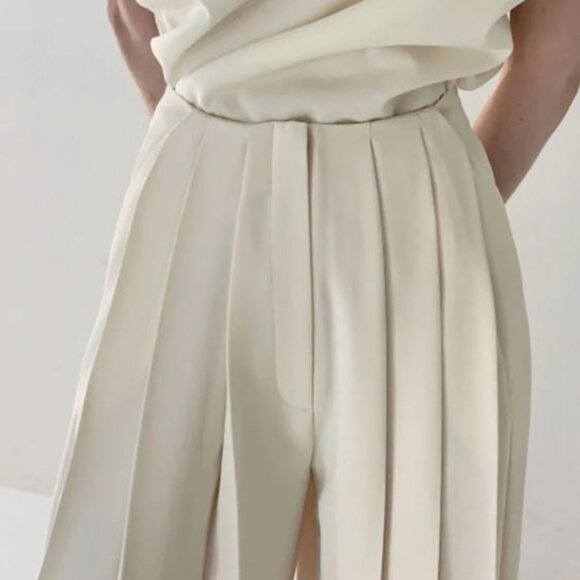 Pleated High Waist Wide Leg Pants - Picture 3 of 10